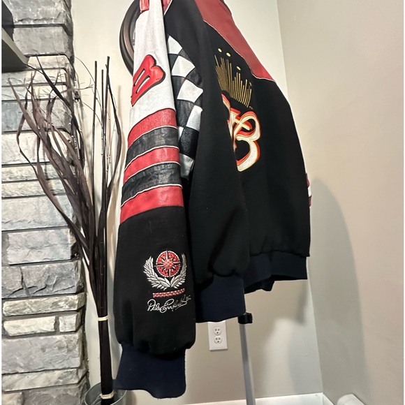 Dale Earnhardt Jr NASCAR Racing Reversible Wool Leather Jacket/Coat Size 3XL - Picture 5 of 13